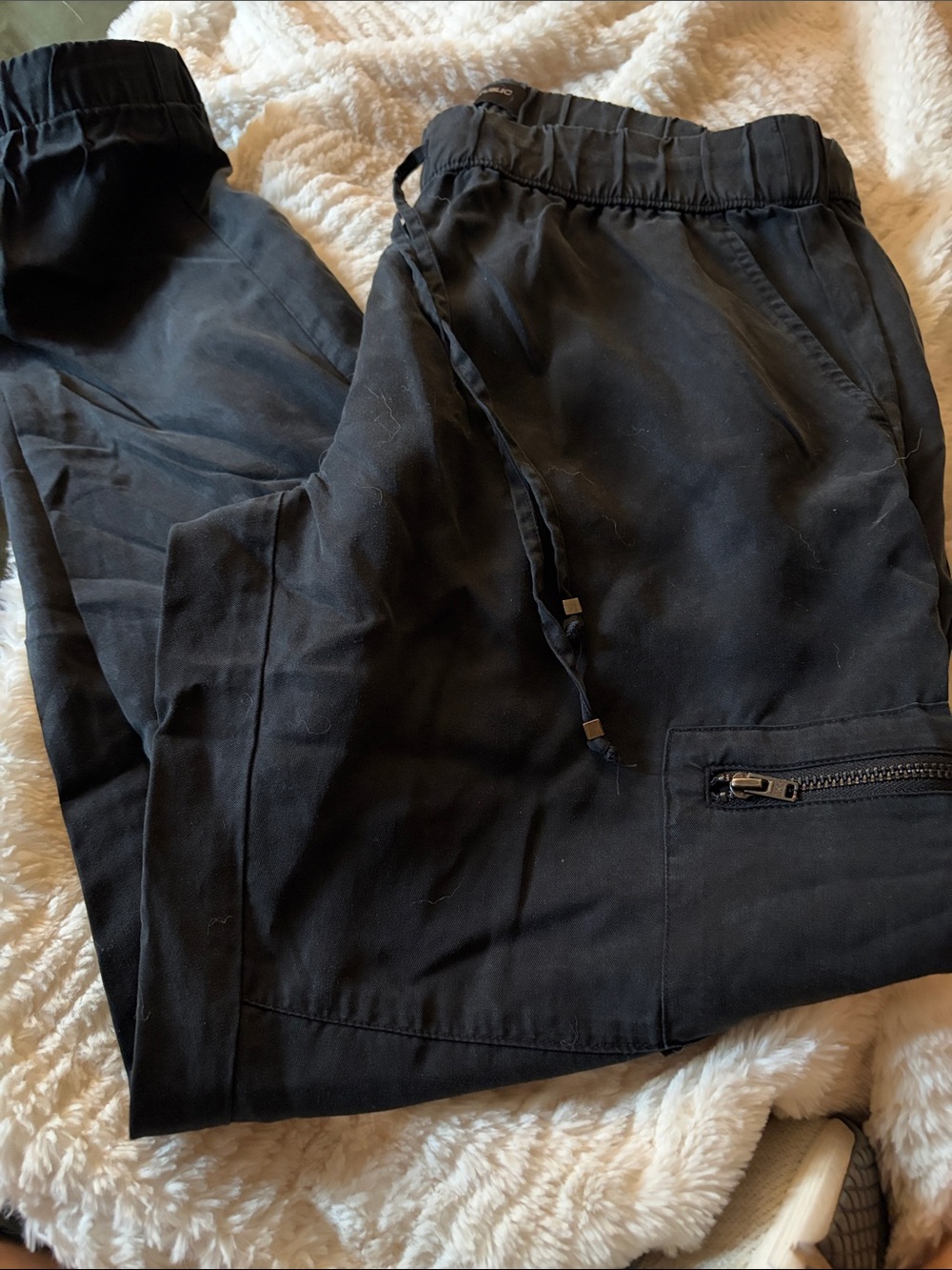 Banana Republic Black Drawstring Cargo Jogger Pants